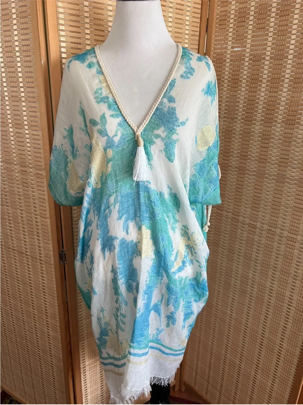 POOL TO PARTY Cold Shoulder Floral Print Cover-Up